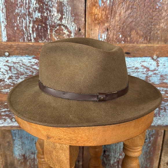 Dorfman Pacific Wool Felt Crushable Outback Hat Size Small - Picture 3 of 11